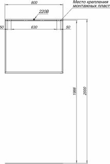 Зеркало Allen Brau Reality  1.32018.BB с подсветкой Черный браш